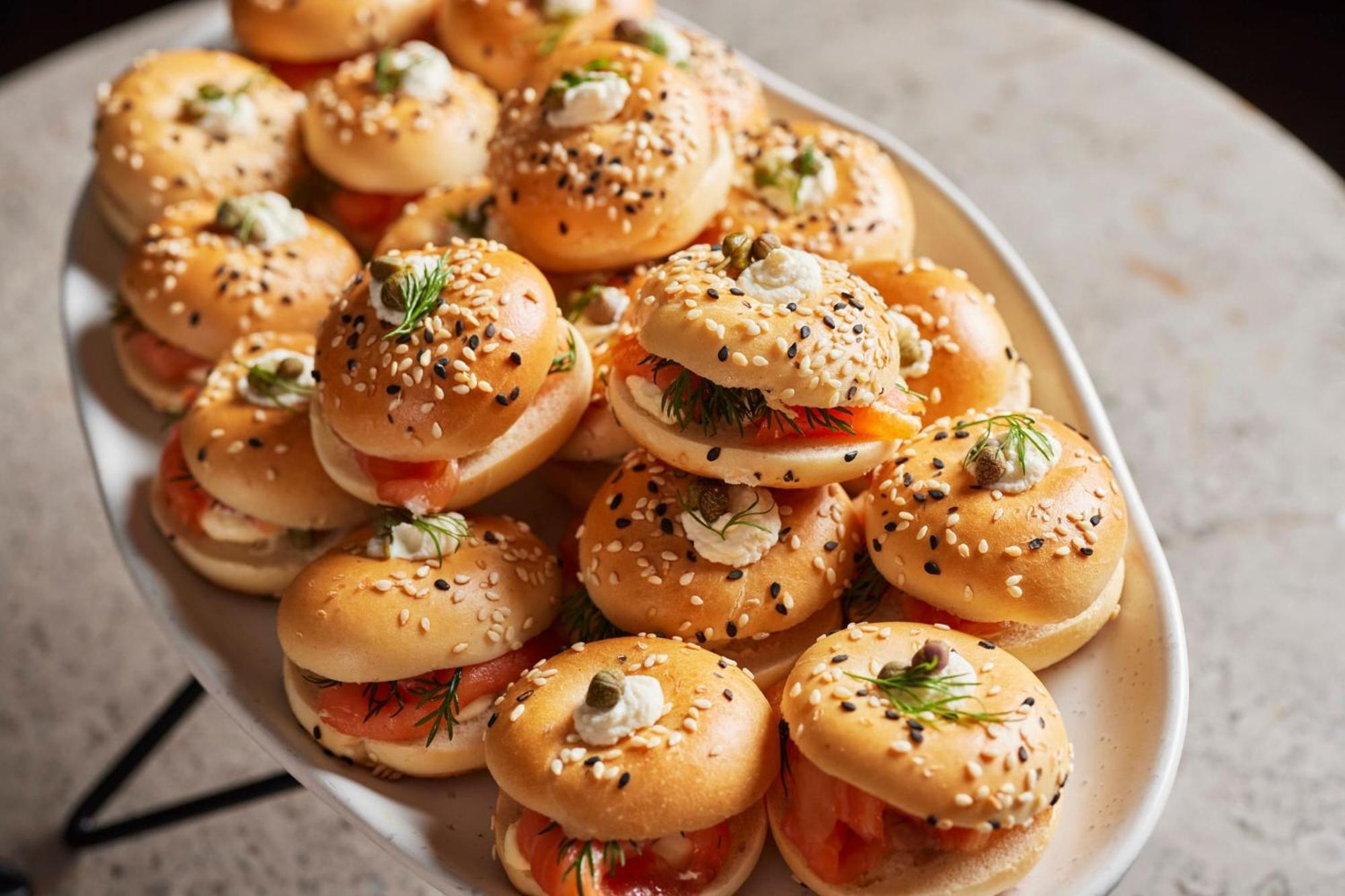 Melbourne Marriott Hotel Docklands Exteriör bild A platter of mini bagels